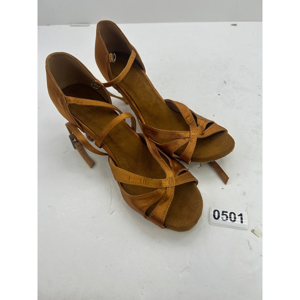 Salsa Ballroom Dance Shoes Womens‎ Size 7 Bronze